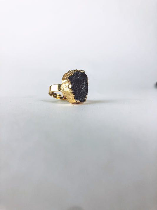 The Protector - Black Tourmaline Ring