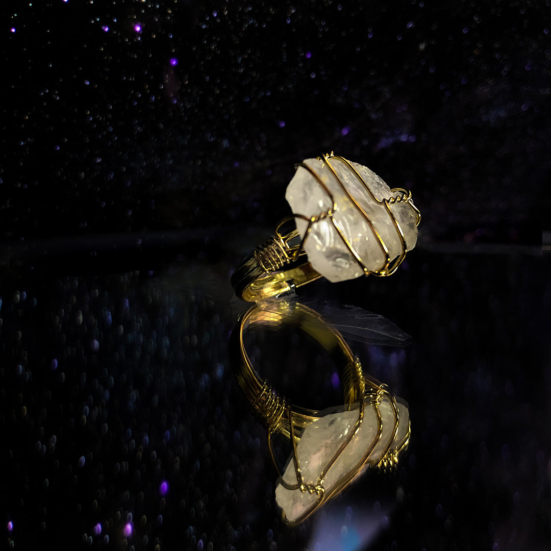 The Spiritual Growth - Clear Crystal Ring