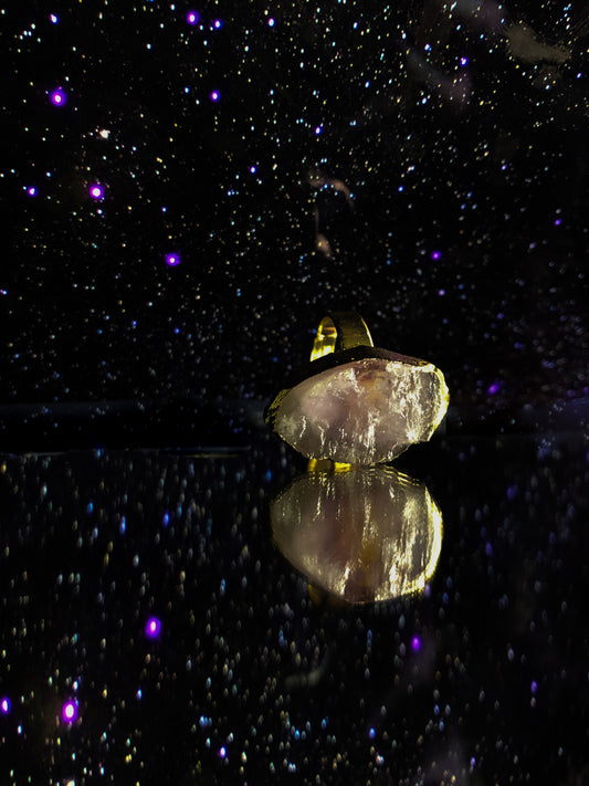 The Intuitive Eye - Amethyst Druzy Ring